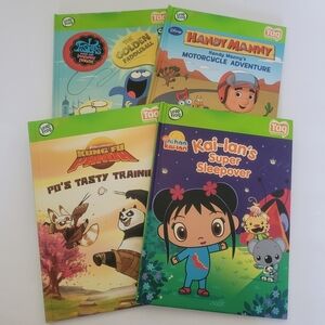 Leapfrog Tag Reader Books Lot Of 4 Handy Manny Kung Fu Panda Kai Lan